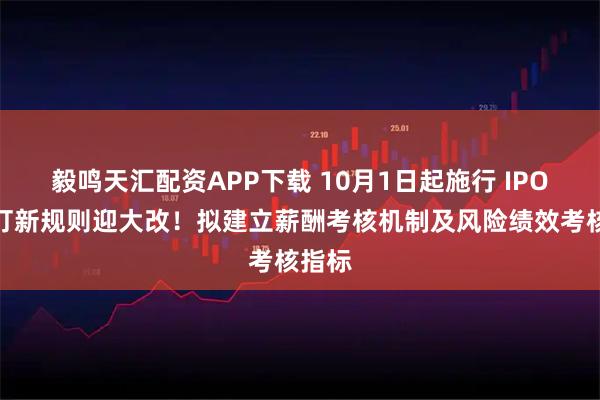 毅鸣天汇配资APP下载 10月1日起施行 IPO网下打新规则迎大改！拟建立薪酬考核机制及风险绩效考核指标